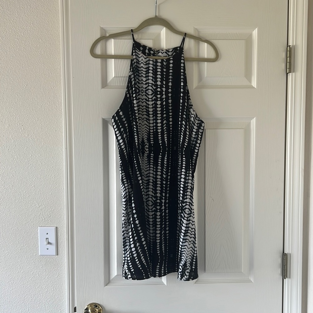 Vici black and white tie dye dress